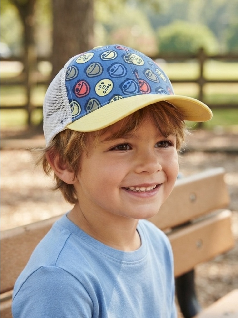 LIFE IS GOOD Core Embroidered Trucker Hat - UPF 50+ $28 Retail NWT